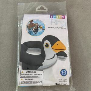 Intex Penguin Animal Split Swim Ring Float 25" Kids Ages 3-6 NEW Sealed